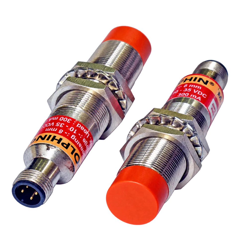 M18 Plug In Inductive Proximity Switch NPN NO+NC sn: 8 mm